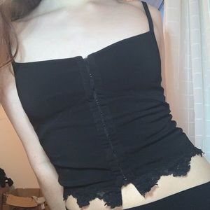 David Bitton cami top with lace on the bottom!🖤
